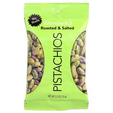 Wonderful Pistachios 볶음 가염 껍질 무함유 70g(2.5온스)