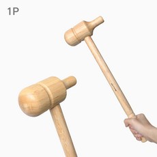 천연 나무 망치 안마기 B ( 어깨 두드림안마기 발바닥 지압봉 떡방망이 휴대용 지압기 건강선물 단체 답례품 ), 1개