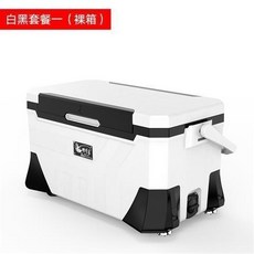 40L 釣魚冰箱 折疊靠背 多功能升降腳 硬式釣箱 垂釣箱子 坐釣箱, 1個, 平蓋競技款套餐一（黑白空箱）不帶配件