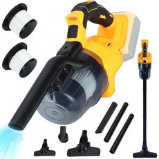 Dewalt 디월트 20V 배터리와 호환되는 무선 진공청소기 세척 가능한 HEPA 필터 2개가 있는 휴대용 진공 청소기 나무 바닥 카펫 자동차 청소용 브러시리스 배터리 미포함, Dewalt 디월트 20V 배터리와 호환되는 무선 진공