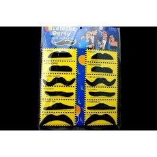 西門町發光派對屋 表演鬍子 假鬍子 搞笑鬍子12個一組 派對變裝必備 趣味造型鬍子, 1個, Black