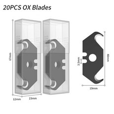10PCS 헤비 벽지 나이프 아트 카펫 빠른 자형 듀티 라운드 블레이드 날카로운 커팅, 20 PCS blades
