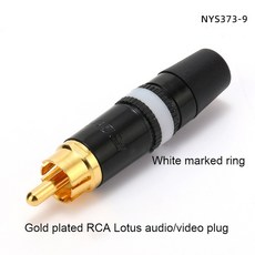 하이 엔드 골드 도금 NYS373 RCA 잭 플러그 오디오 비디오 AV 구성 요소 커넥터 앰프 로터스 헤더 어댑터, YS373-9, [03] YS373-9