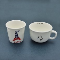 에소프레소컵 커피잔 머그컵 컵 커피컵, 1개, 손잡이 없는 에소프레소컵(랜덤발송)