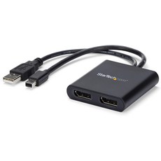 Sth.com 2포트 멀티 어댑터 - 미니 포트에서 2배 포트 MST 허브까지 듀얼 4K 30Hz Windows PC에서만 확장 톱 모드를 비디오 스플리터 mDP .22배, mDP to 3x DP