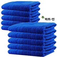 하트민 극세사 행주 걸레 파랑 45g, 10개