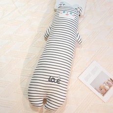 모어제이 냉감인형 쿨베개 안고자는침대인형냉감, 허스키 [스트라이프 동물 롱 베개]