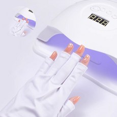 네일장갑led 스킨케어 UV LED 젤네일 램프 네일 장갑, 블랙