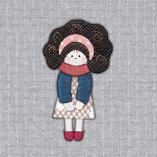 바이핸즈 뽀글소녀 DTP 옥스포드 대폭 아플리케 입체프린트 커트지 EYCD-52, 1개, 그레이