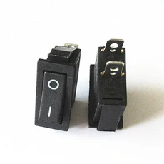 5PCS KCD3 로커 스위치 ON OFF 2/3 전기 장비(라이트 포함) 16A 250V AC, 04 ON OFF 2Pins Black, 1개