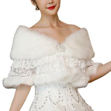 여성 레트로 플러시 숄 랩 웨딩 드레스 스카프 스톨 티어링 플로럴 레이스 패치