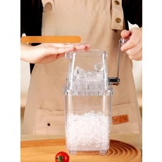 부수기 분쇄기 수동 얼음 빙수기 파쇄기 각 스무디 판 투명, 투명 화이트 표준, 기본 색상