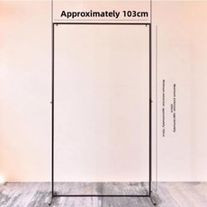 옐 오렌지 더블 해피니스 웨딩룸 장식 롱 스트립 모닝 촬영 소품 거실, 1개, 10. 1M 철제 지지대 - 블랙 - 신축형 - 2m