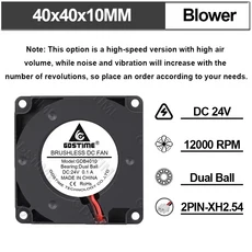 Gdstime 브러시리스 터보 팬 24V 듀얼 볼 30mm 3D 프린터 DC 블로워 쿨링 3010 5015 쿨러