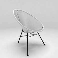 안락 테라스 라운지 체어 패브릭 카페 독서 에그 휴게실, 1개, 화이트 라탄 의자