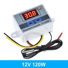XH-W3001 마이크로컴퓨터 LED 디지털 온도 컨트롤러 + 프로브 10A 조절기 제어 스위치 12V/24V, 03 12V-120W