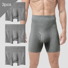 3단입남자팬티 남하이웨스트조복 빅사이즈 롱비대 다리마모방지허리보호대 스포츠면드로즈반바지