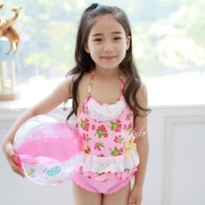 앵두핑크 유아 아동 어린이 여아 키즈 래쉬가드 수영복