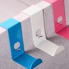 도어 걸이 후크 수납 문틀 방문 스마트폰거치 모자 옷장 가방 싱크대 문걸이, C_실버2.5cm, 1개