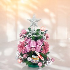 裝飾燈大師 1尺豪華聖誕樹-台灣手做.精緻盒裝, B款粉銀