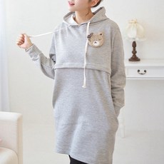 T.기모곰와펜수유후드티- 기모 후드 빅사이즈 수유복 159780
