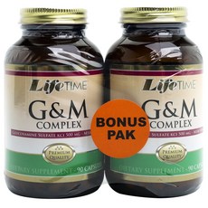 LifeTIME 氨基葡萄糖 500 毫克和 MSM 複合物 500 毫克膠囊, 180顆, 1組