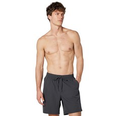 DKNY 남성용 스트레치 퀵 드라이 발리 UPF 40+ 보호 수영 트렁크 점토. [호환], M, 차콜