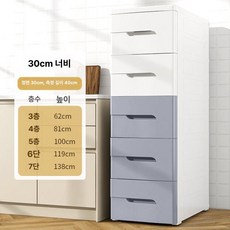 플라스틱 서랍장 3단 드레스룸 단스 대형 틈새 안방, 3 칸, 38cm 폭 화이트그레이