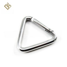 알루미늄 삼각형 등산 버클 다기능 키링, 1개, 실버 내경 32mm