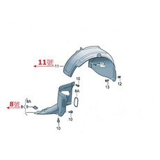 VAG小賴汽車 Golf 6 內龜板 前段 後段 全新, 1個, 8號左邊