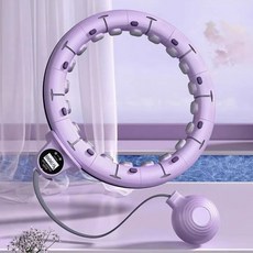 스마트 훌라후프 실내 홈트 뱃살 다이어트 지압 효과 추 슬림핏 후프, 1개, 화이트, 2g