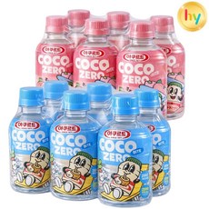 hy 코코바이트 제로 2가지맛 280ml(복숭아맛6+야쿠르트맛6) 총12입, 12개, 280ml