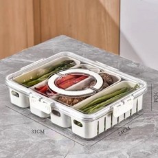 密封鎖鮮雞蛋盒保鮮盒 透明塑料香料收納盒 家用廚房鷄蛋生鮮果蔬保鮮盒 食品級冰箱密封盒, 四長條大號, 1個