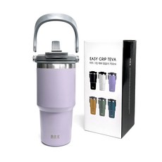 아크 이지그립 스트로우 빨대 대용량 텀블러, 750ml, 라벤더, 1개