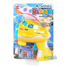 小胡玩具 多孔卡通飛機泡泡槍 (附電池) 電動泡泡槍 兒童玩具, 隨機,附電池(國際牌), 1個