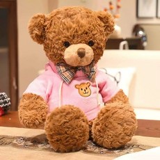 수제 테디베어 곰인형 수면인형 애착인형 곰돌이 선물 러블리, 1개, F. 분홍색