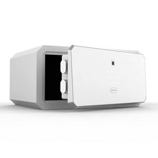 BOFON Finger프린팅디자인 Smart Safe Box Alloy Steel Biometric Lock with Key Alarm System Anti-Theft, 1.45 Cubic feet White