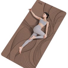 요가매트 10mm 두꺼운 필라테스 TPE 컬러 운동매트, 1개, 갈색