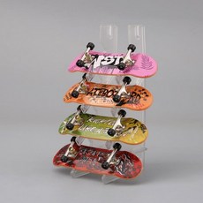 핑거보드 기물 4AB 대형 보통 파크 트랙 손가락 쿼터, 1개, B 곡선 스케이트보드 4개+보관대+공구