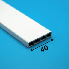 PVC몰딩 평몰딩 천장몰딩 백색 40X9 사각몰딩 (길이 2.4미터), 1개