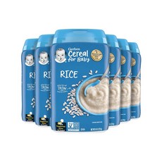 거버 라이스 시리얼 싱글 그레인 8oz(227g) 6팩 / Gerber Rice Single Grain Cereal 8oz 6Packs, 227g, 6개