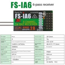 FLYSKY 6/8/10채널 2.4G 수신기 X6B IA6 IA6B IA10B SR8C 무선 RC FPV 레이싱 드론 고정익 멀티콥터 자동차 보트 부품용, Only iA6 Receiver