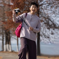 투니스 남성 아웃도어 반집업 스포츠 긴소매 티셔츠