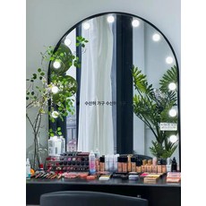 꽃잎 북유럽 화장대 의자 디자인 인테리어 등받이 체어, 인조 보드, 조립형, 블랙 90x110 벽걸이형 받침대 포함