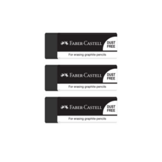 파버카스텔 더스트프리 지우개 대 187266, 블랙, 3개