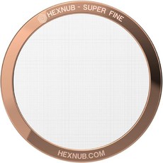 HEXNUB - AeroPress 커피 메이커용 재사용 가능한 금속 필터 오리지널 & Go 프레스에 적합 종이 필터보다 풍성한 바디 실버 메시, Pack of 1, Copper, Copper