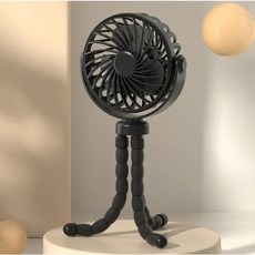 팬 기어 조정 휴대용 문어 변형 흔들리는 머리 접이식 부채 야외 데스크탑, 2. Black A, 1개