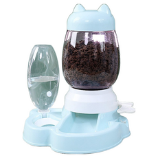 自動寵物餵食器/飲水機, 藍, 1個, 2.2L