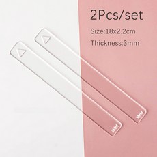 2개/세트 클레이 자 아크릴 소프트 폴리머 두께 측정기 롤러 가이드 레일 DIY 귀걸이 쥬얼리 펜던트 제작, 04 3mm