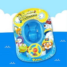 풀빌라 여행 빵빵운전대 중형 뽀로로 보행기튜브 욕실놀이 유아수영, 뽀로로 - 블루, 1개